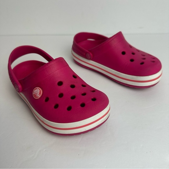 CROCS Other - Crocs Crocband Clogs Kid's Size 11 Shoes Raspberry Waterproof Summer Outdoor